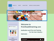 Tablet Screenshot of first4healthtraining.com